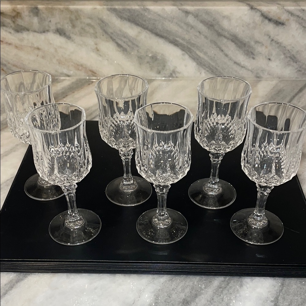 (6) Cristal D'arques Longchamp - 4.5" Cordial Glasses